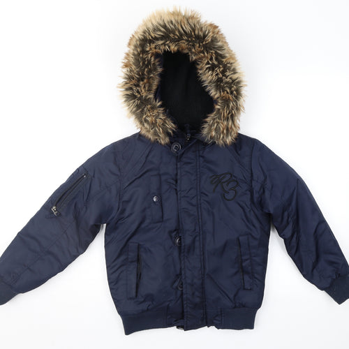 Ripstop. Boys Blue   Anorak Jacket Size XS