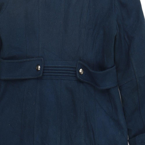 Per Una Womens Blue   Overcoat Coat Size 14
