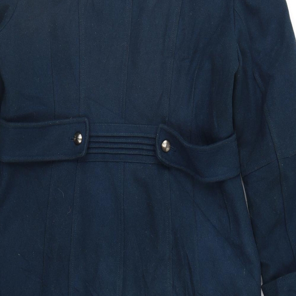 Per Una Womens Blue   Overcoat Coat Size 14