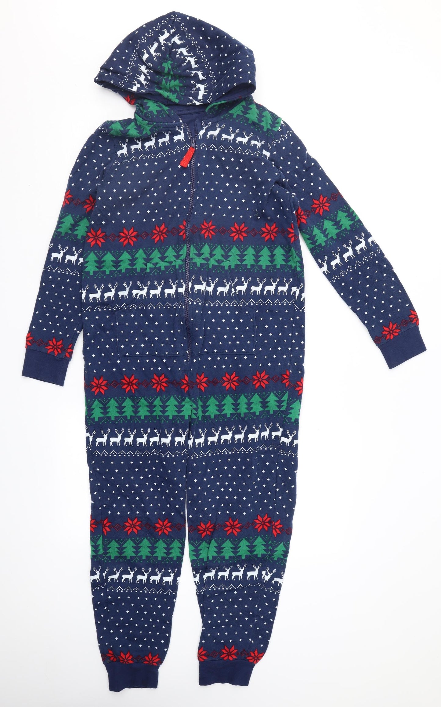 Marks and Spencer Boys Blue Fair Isle   One Piece Size 11-12 Years