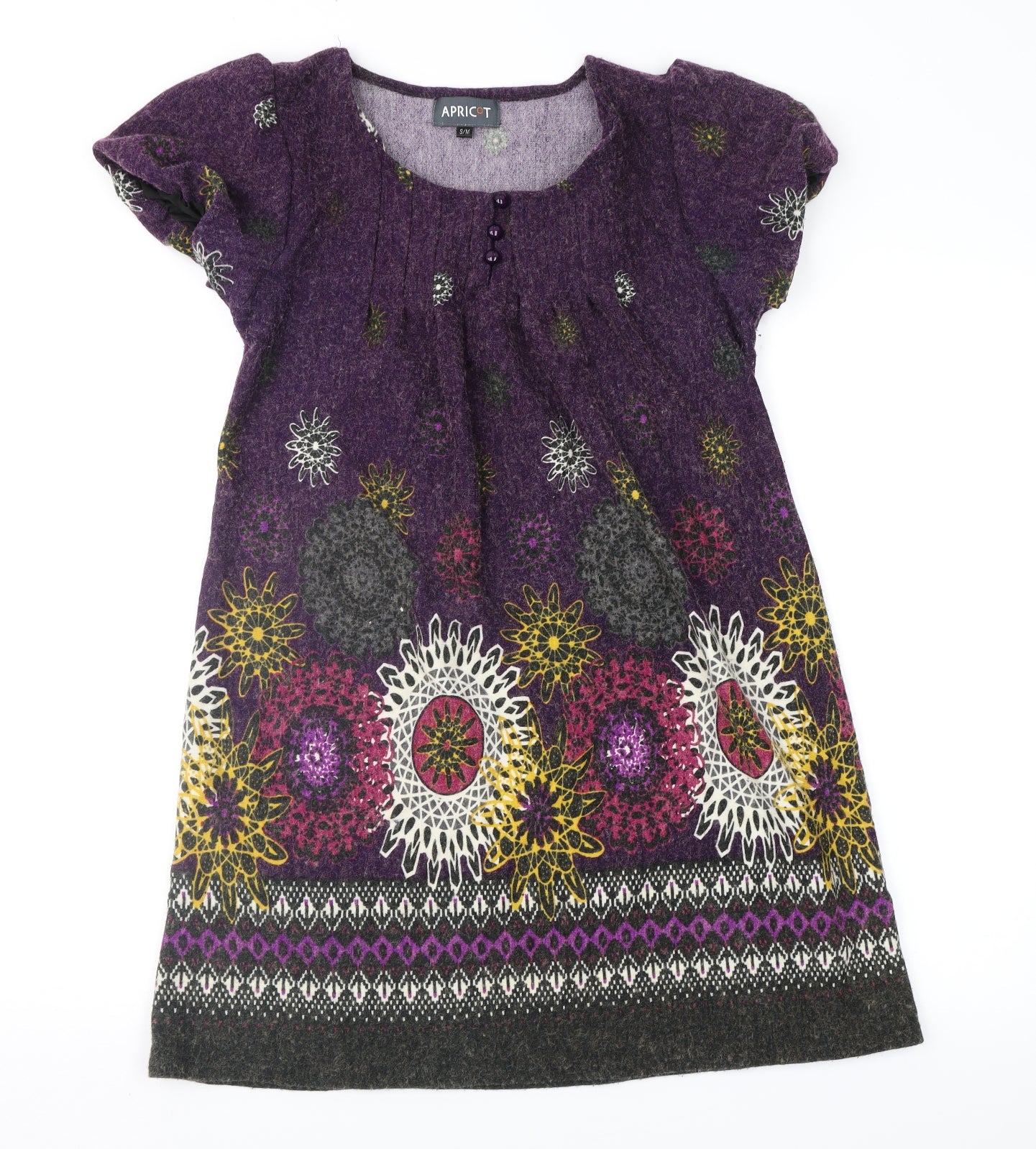 New Look Womens Purple Geometric  A-Line  Size S