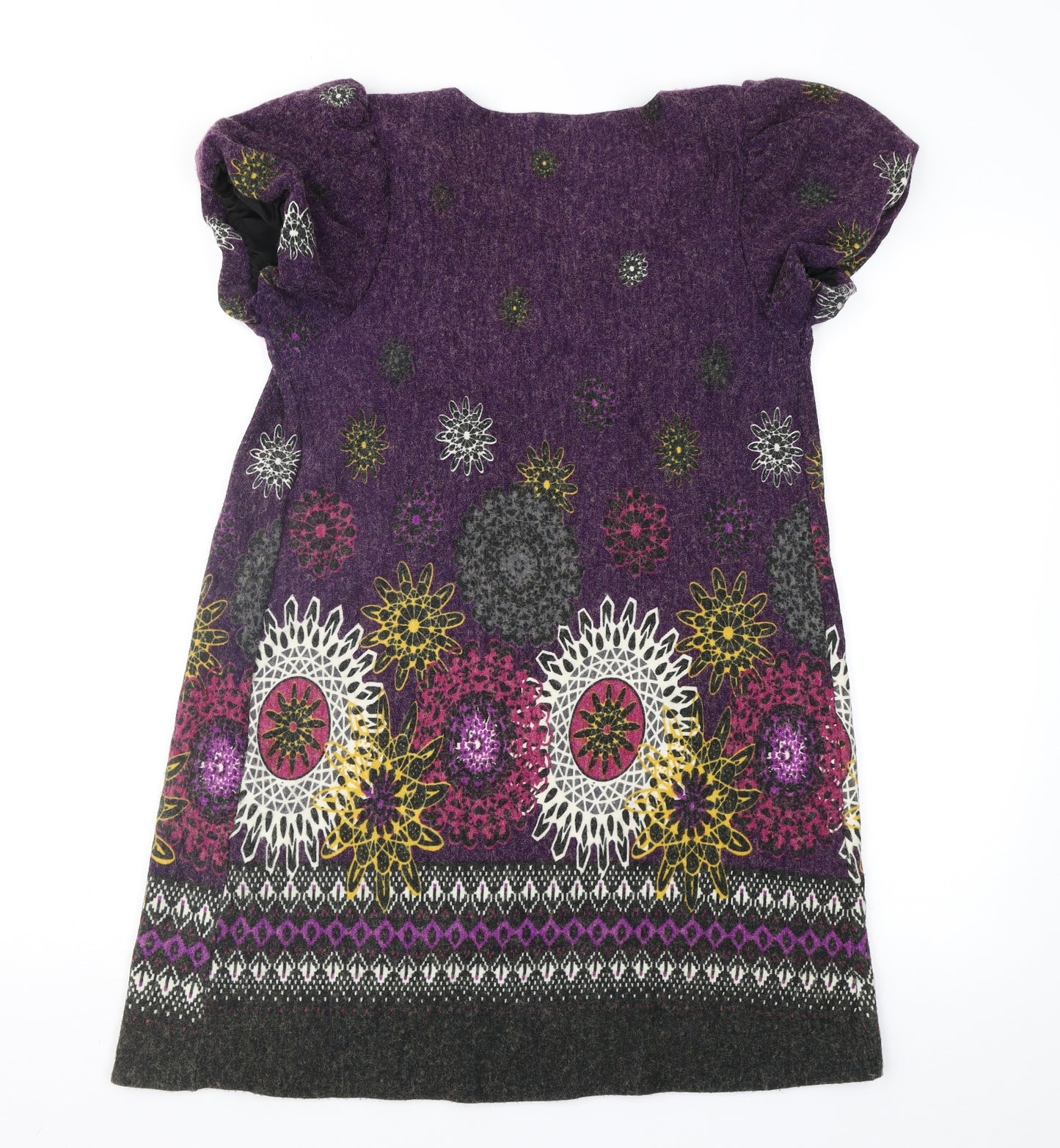 New Look Womens Purple Geometric  A-Line  Size S