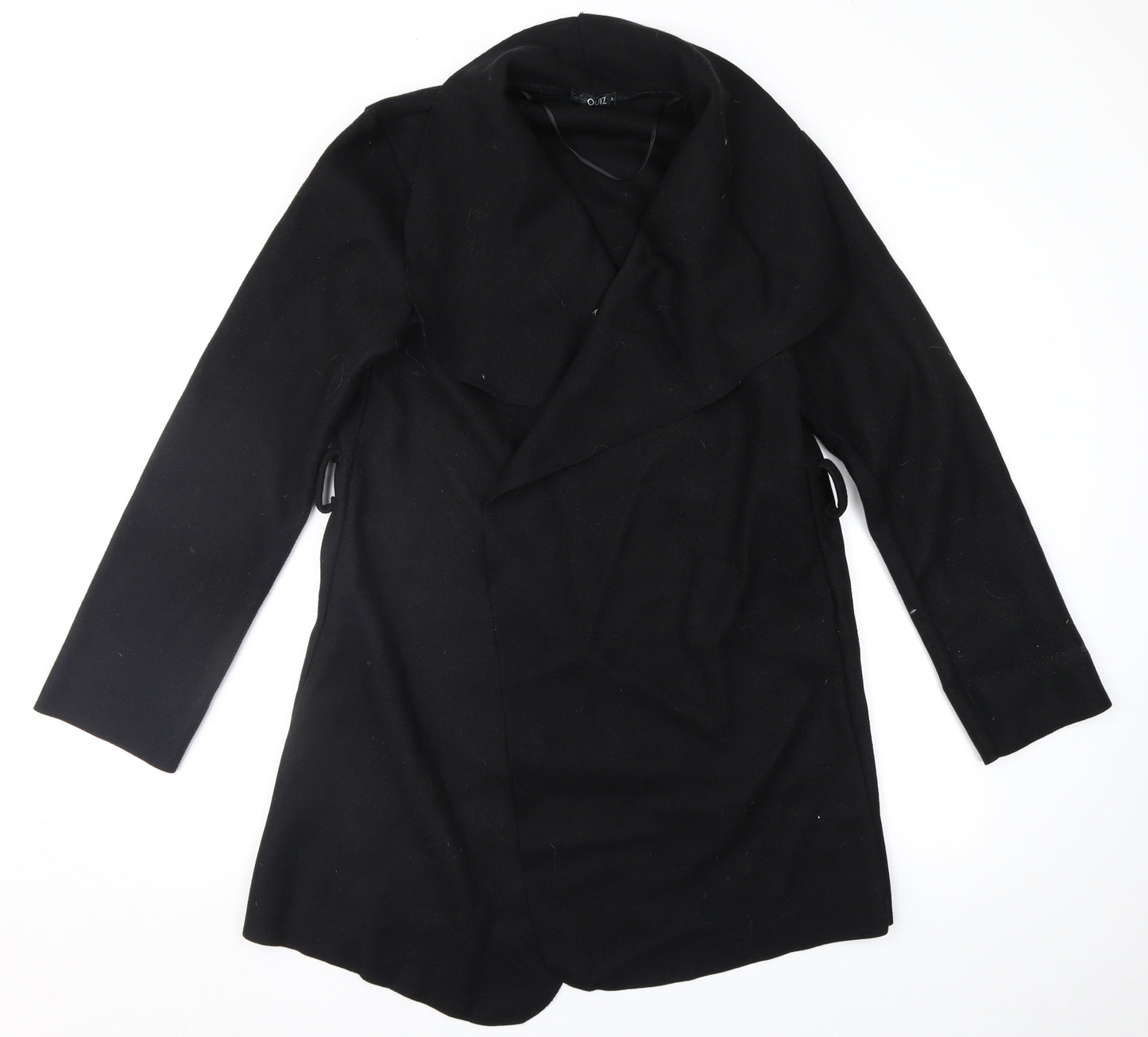 Quiz Womens Black   Overcoat Coat Size S