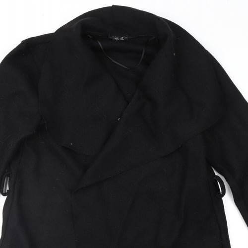 Quiz Womens Black   Overcoat Coat Size S