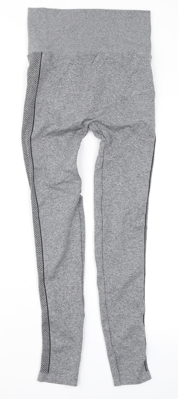 Pure Simple Womens Grey Geometric Compression Leggings Size S L26 in