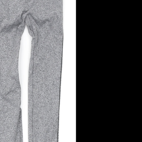 Pure Simple Womens Grey Geometric  Compression Leggings Size S L26 in
