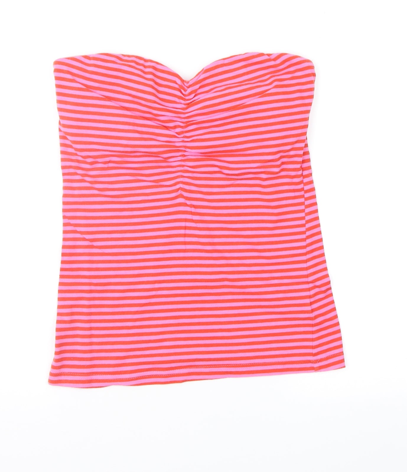 H&M Womens Pink Striped  Basic Blouse Size S  - boob tube