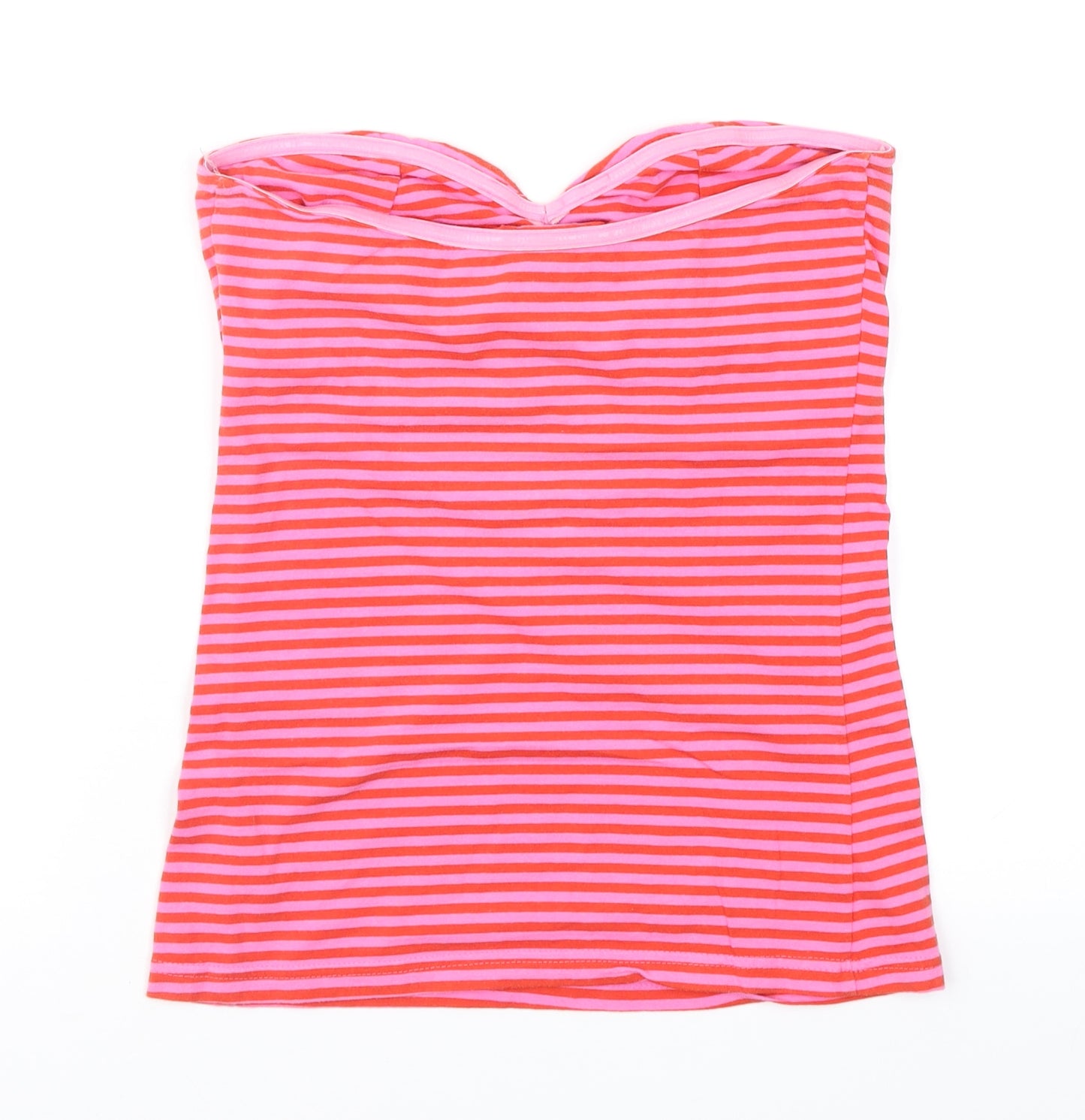 H&M Womens Pink Striped  Basic Blouse Size S  - boob tube