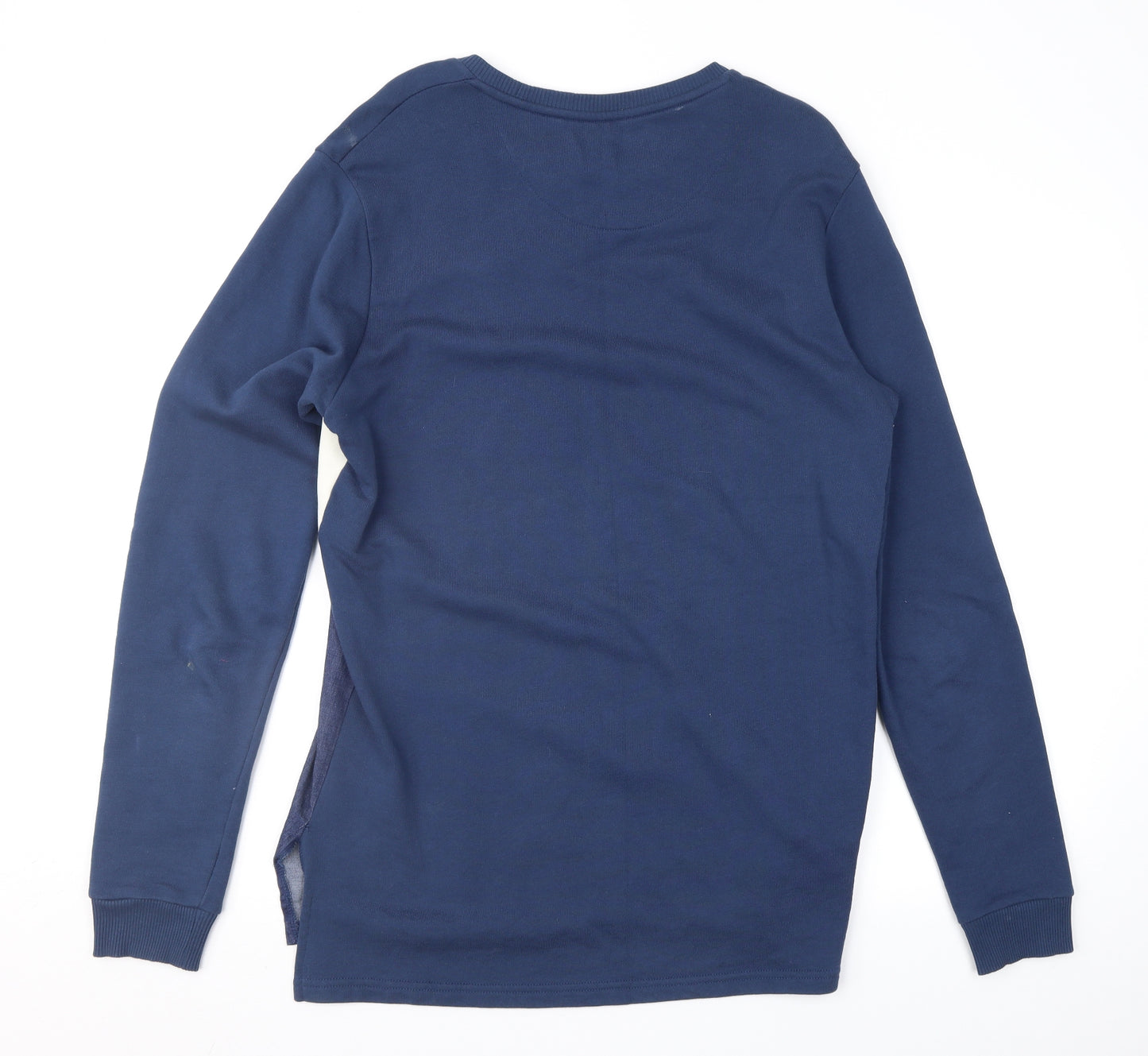 Serge Denimes Mens Blue Geometric  Pullover Sweatshirt Size M
