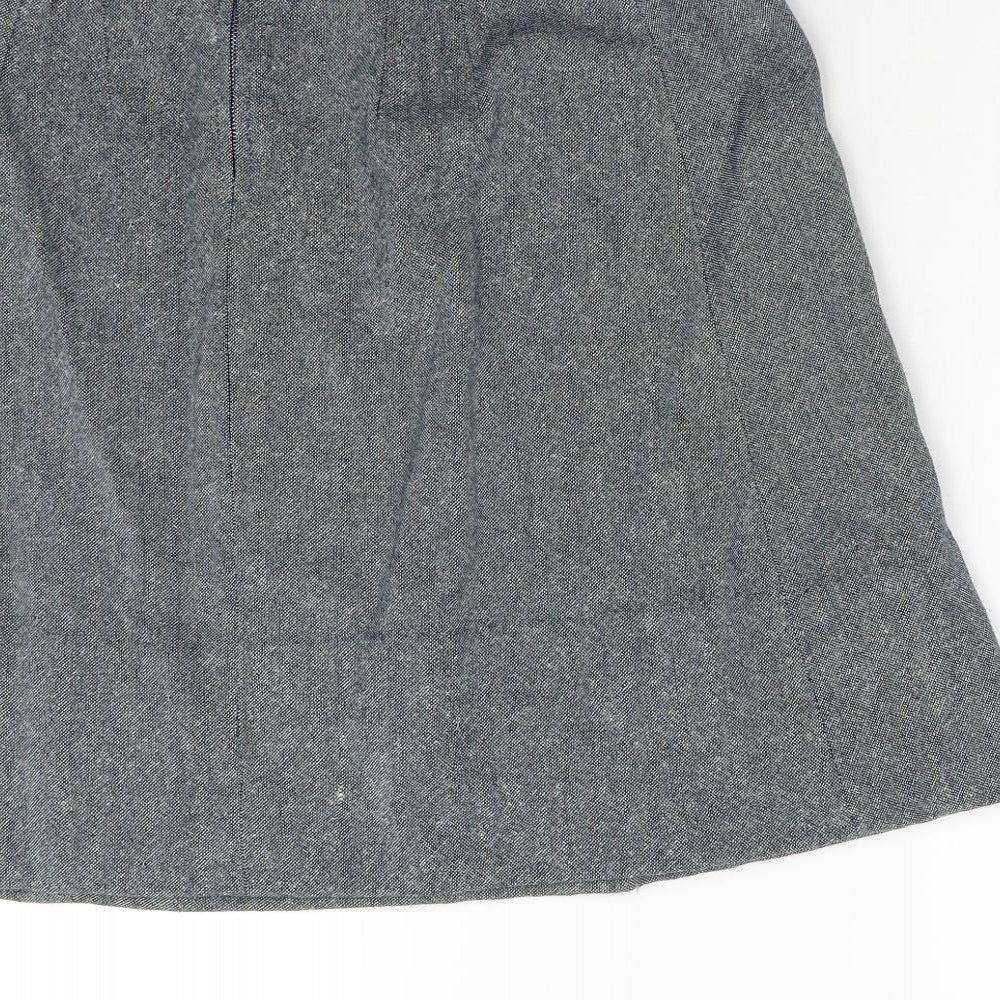 Hand Made Womens Blue  Tweed A-Line Skirt Size 12