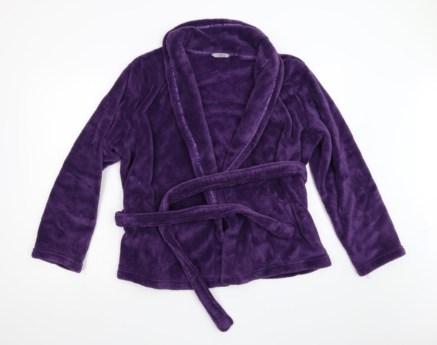 M&S Womens Purple  Fleece Top Robe Size 20