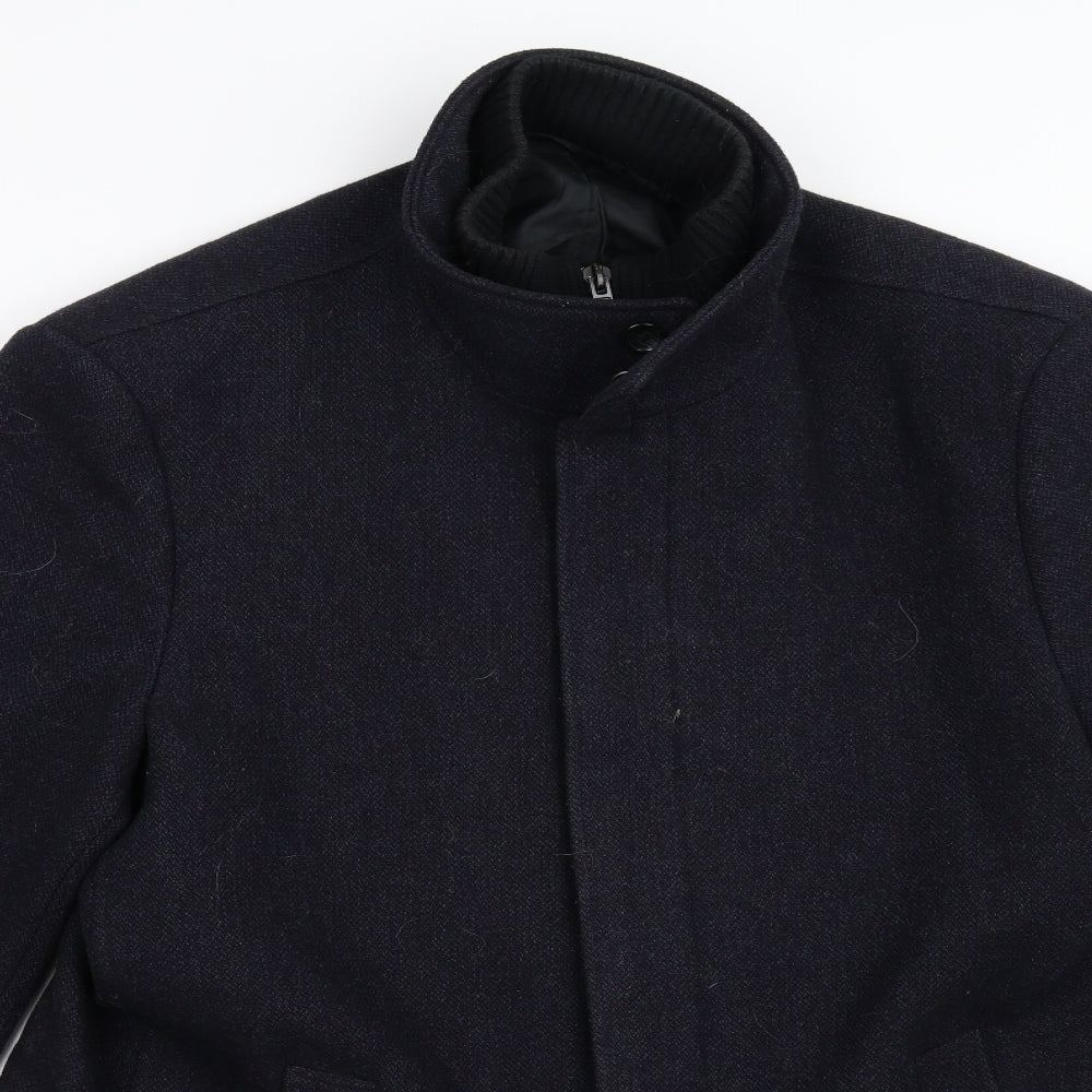 NEXT Mens Blue   Overcoat Coat Size XL