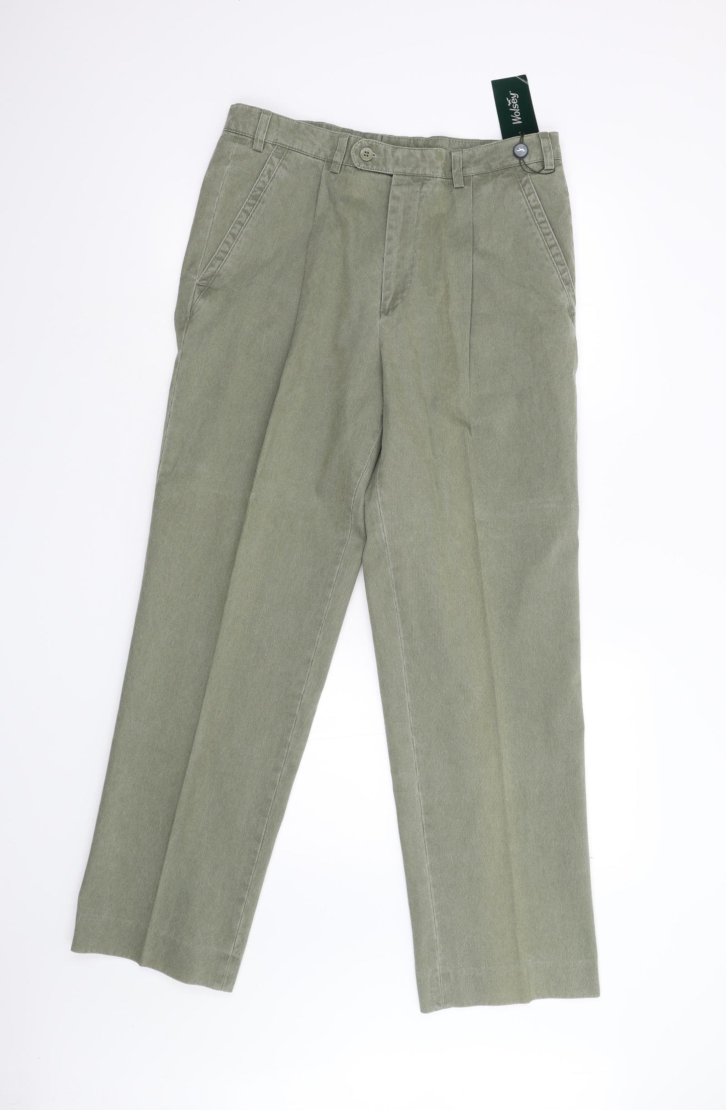 Wolsey Mens Green  Corduroy Trousers  Size 34 L31 in