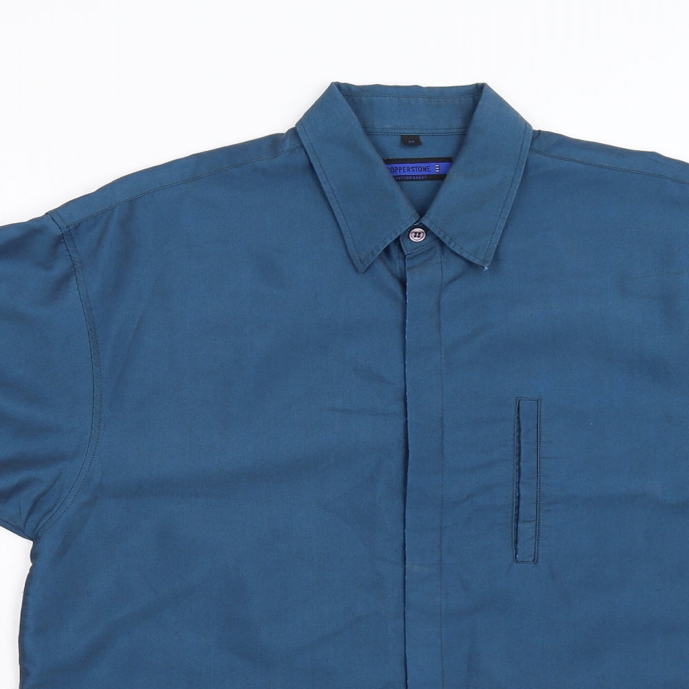 Copperstone Mens Blue    Button-Up Size M