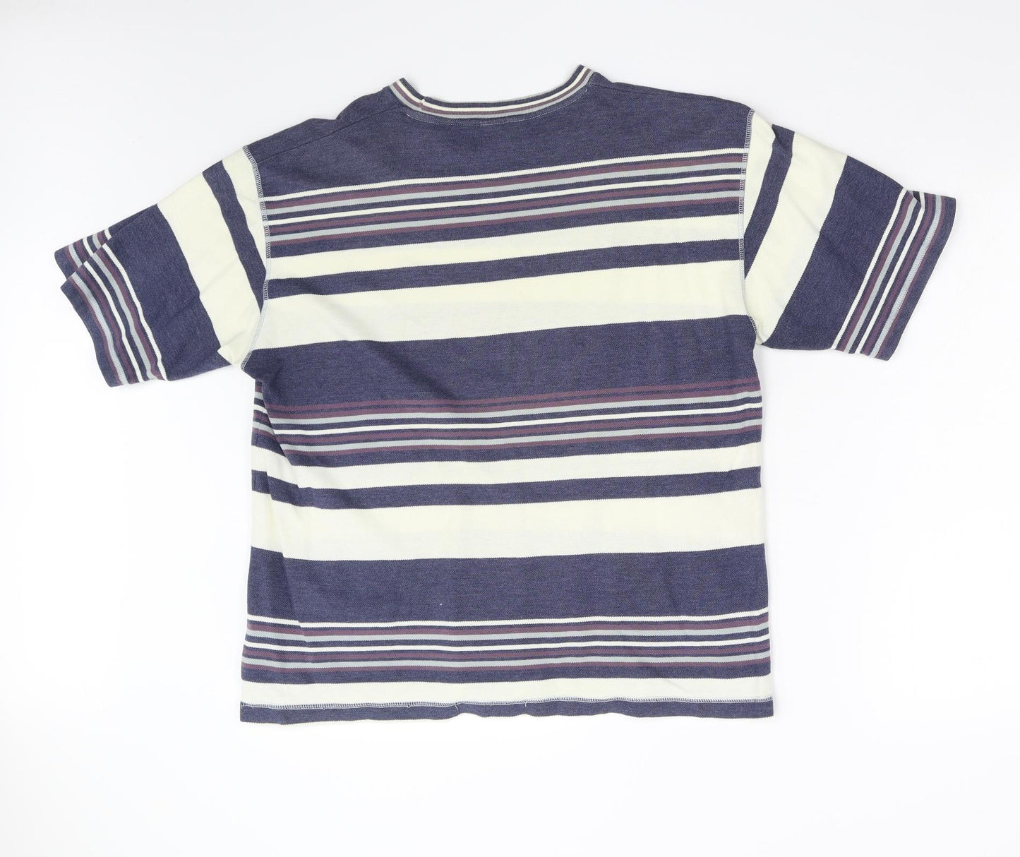 NEXT Mens Blue Striped   T-Shirt Size M