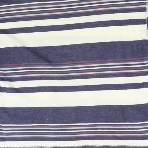 NEXT Mens Blue Striped   T-Shirt Size M