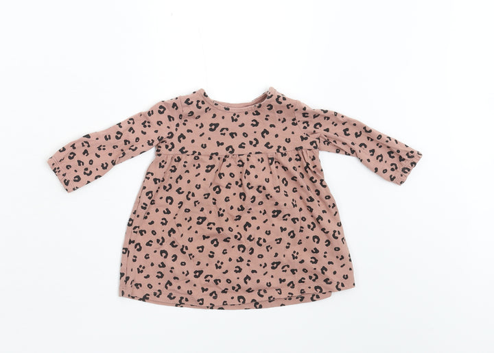 F&F Baby Brown Animal Print Basic T-Shirt Size 3-6 Months