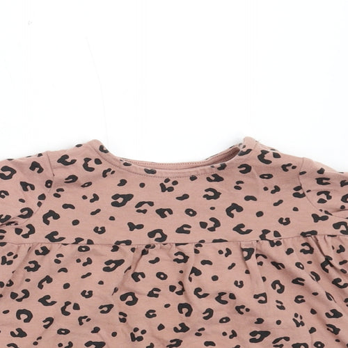 F&F Baby Brown Animal Print  Basic T-Shirt Size 3-6 Months