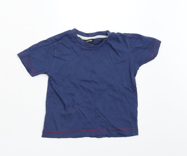 George Boys Blue Basic T-Shirt Size 2-3 Years
