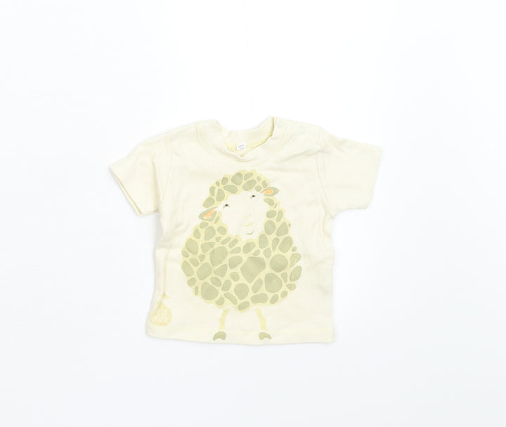 Babt Bugz Baby Beige   Basic T-Shirt Size 3-6 Months  - Sheep