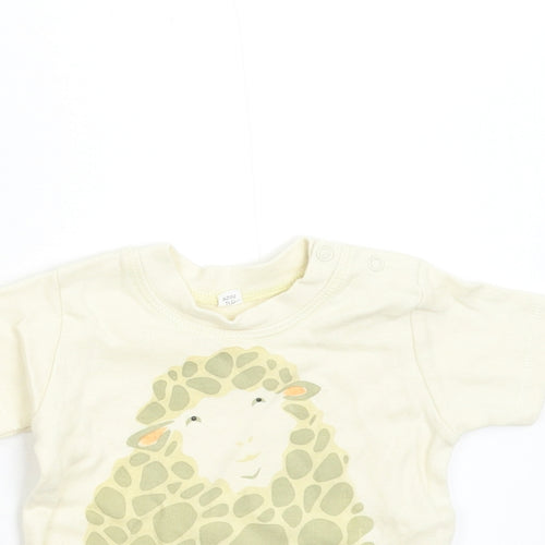 Babt Bugz Baby Beige   Basic T-Shirt Size 3-6 Months  - Sheep