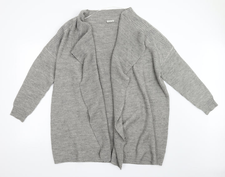 Noisy may Womens Grey  Knit Cardigan Jumper Size L