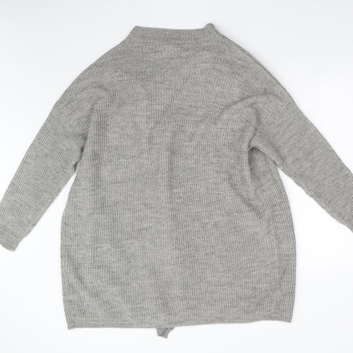 Noisy may Womens Grey  Knit Cardigan Jumper Size L
