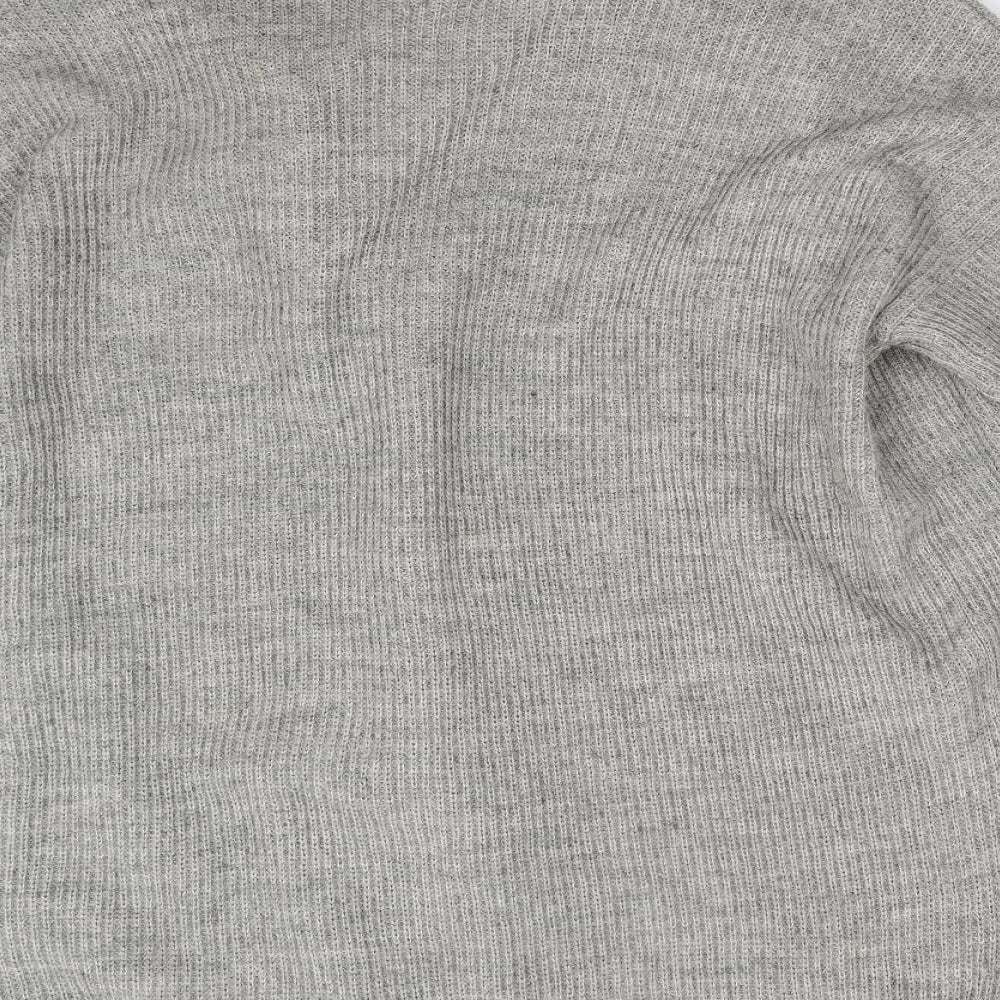 Noisy may Womens Grey  Knit Cardigan Jumper Size L