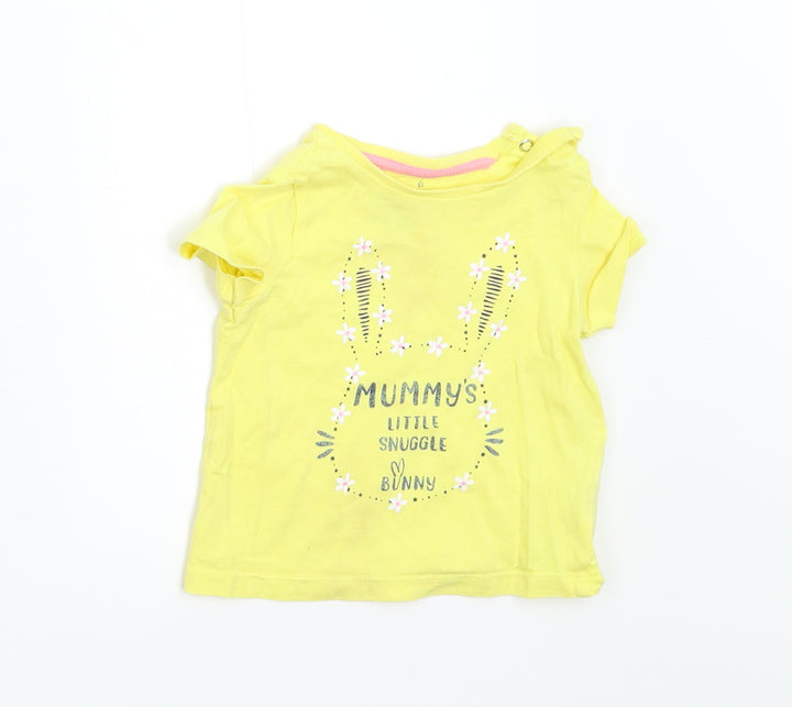 Fred & Flo Baby Yellow   Basic T-Shirt Size 0-3 Months