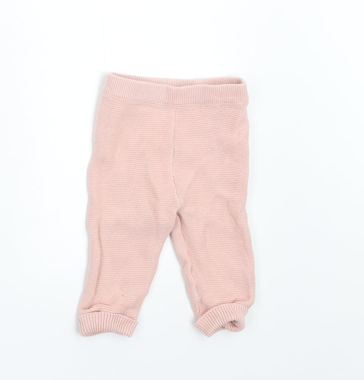 F&F Baby Pink Track Pants Trousers Size 3-6 Months