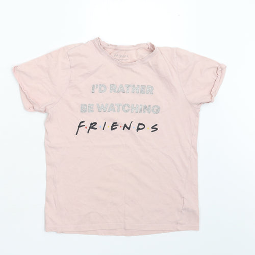 F&F Girls Pink   Basic T-Shirt Size 12-13 Years  - Friends