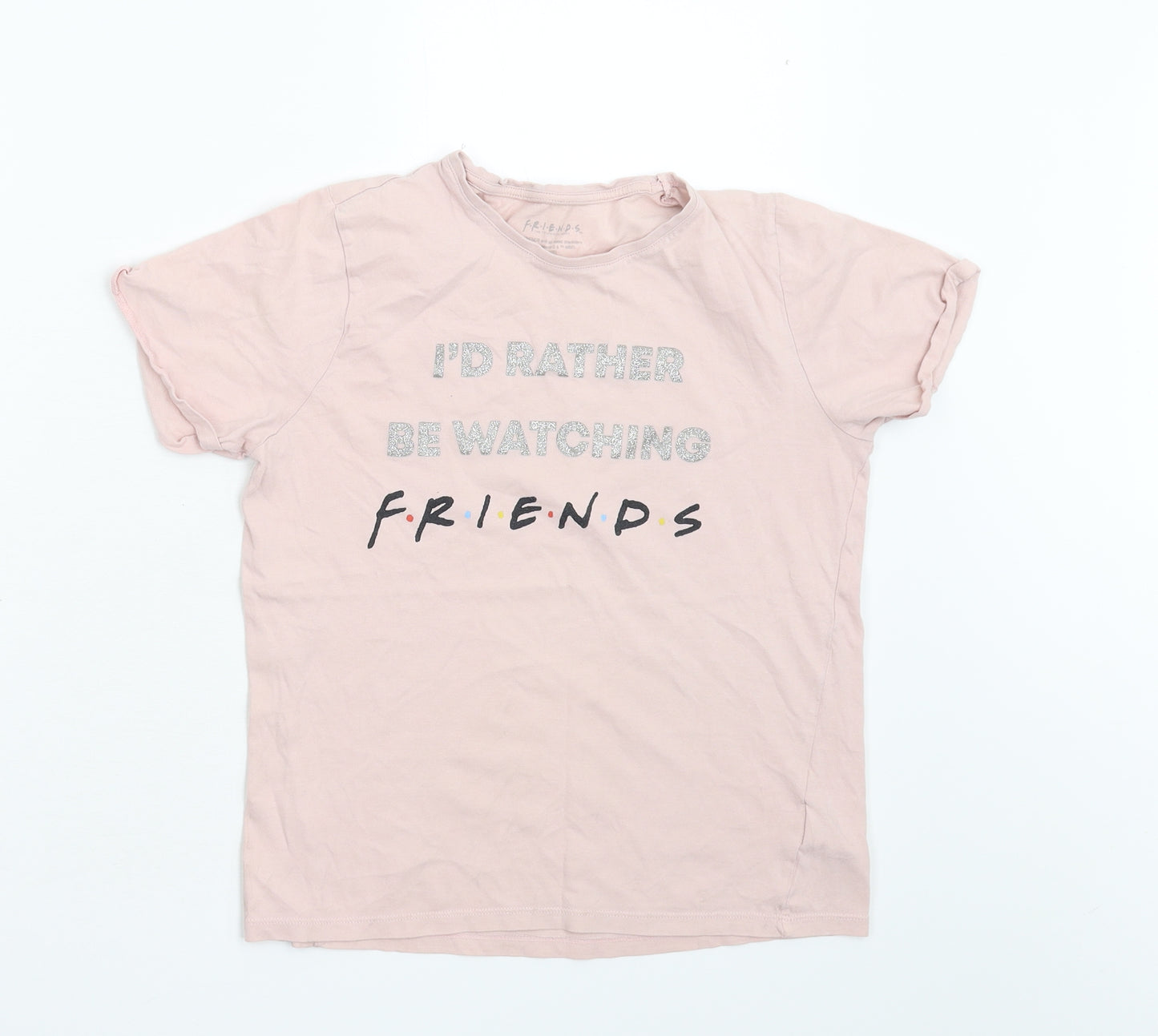 F&F Girls Pink   Basic T-Shirt Size 12-13 Years  - Friends
