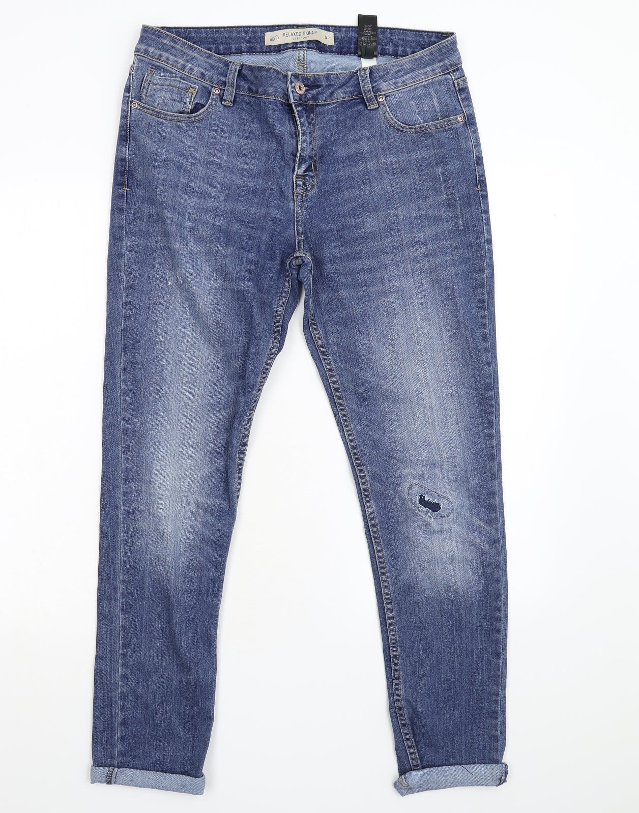 NEXT Womens Blue  Denim Skinny Jeans Size 14 L29 in