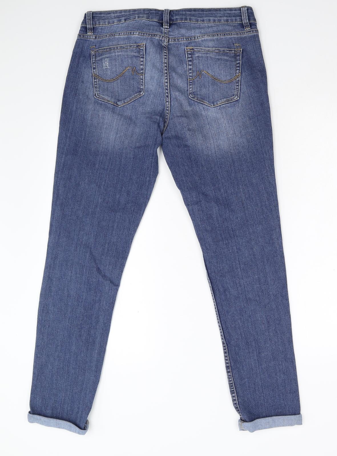 NEXT Womens Blue  Denim Skinny Jeans Size 14 L29 in