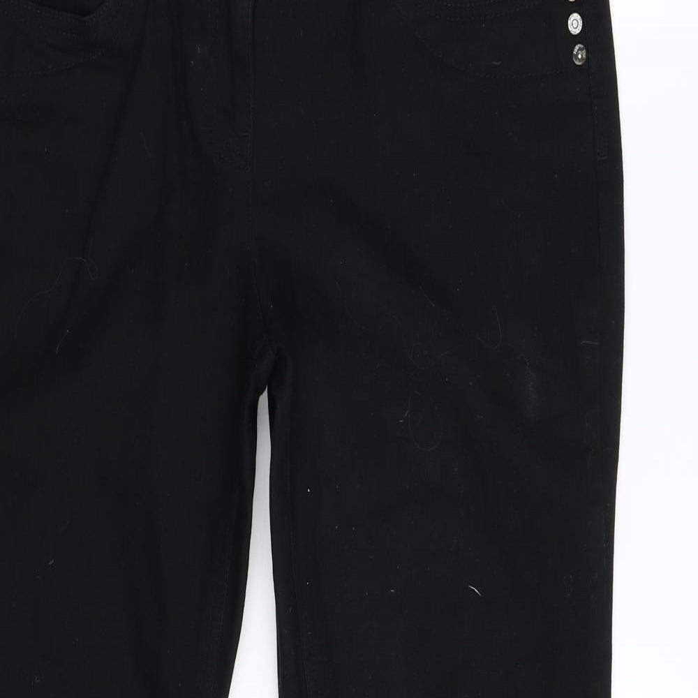 NEXT Womens Black  Denim Bootcut Jeans Size 14 L33 in