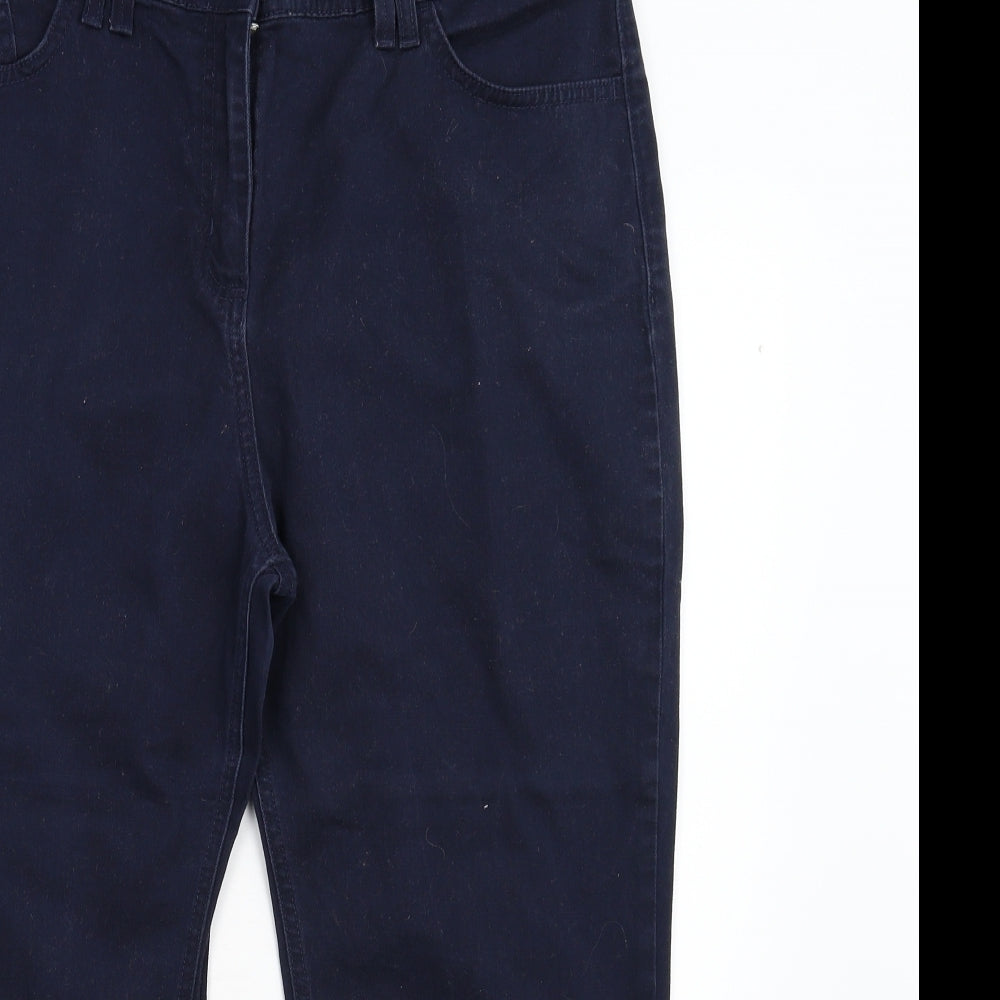 Per Una Womens Blue  Denim Cropped Jeans Size 16 L23 in