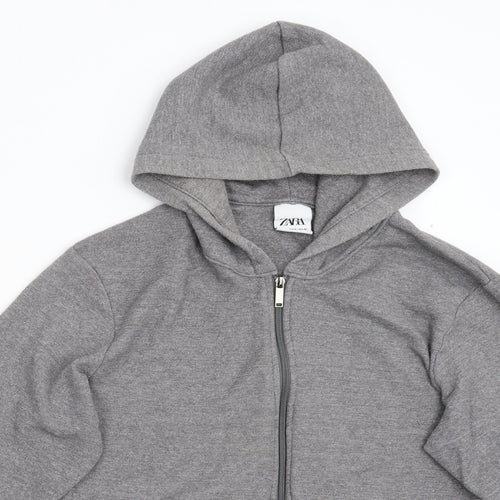 Zara Womens Grey   Full Zip Hoodie Size M