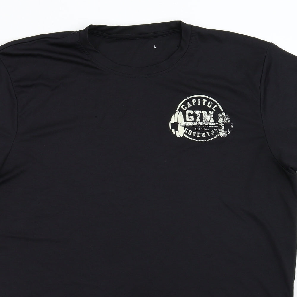 Saxnet Ltd Mens Black    T-Shirt Size L  - Skull