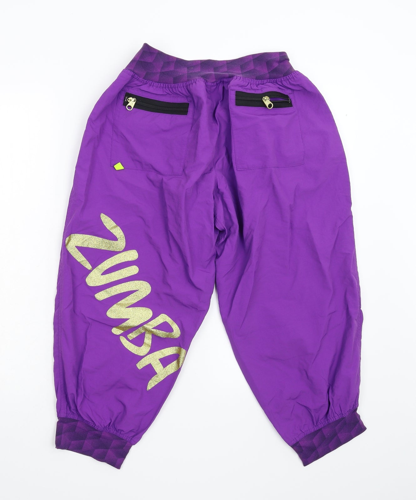 Zunba Womens Purple   Cropped Trousers Size L L22 in - Zumba