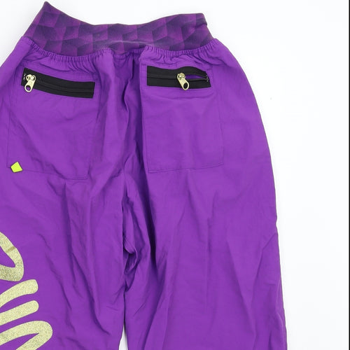 Zunba Womens Purple   Cropped Trousers Size L L22 in - Zumba