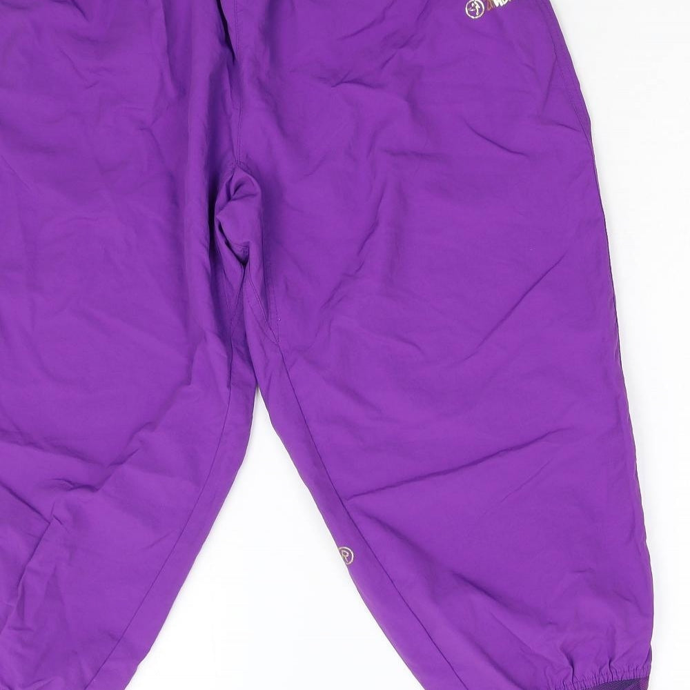 Zunba Womens Purple   Cropped Trousers Size L L22 in - Zumba