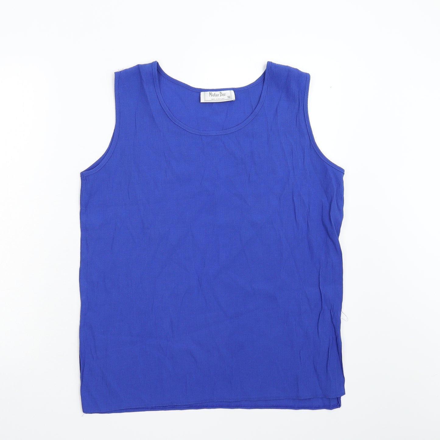 Mister Dee Womens Blue   Basic Tank Size 16