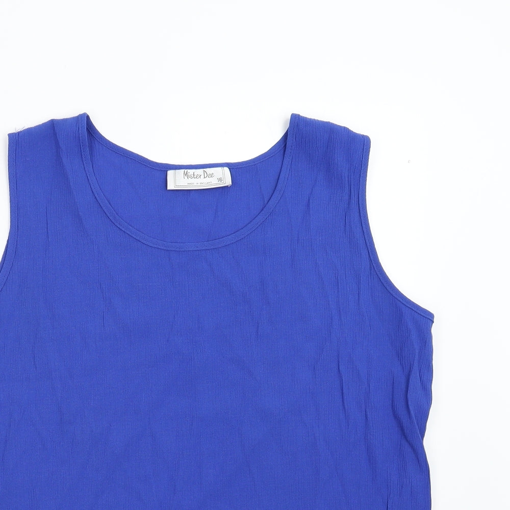 Mister Dee Womens Blue   Basic Tank Size 16
