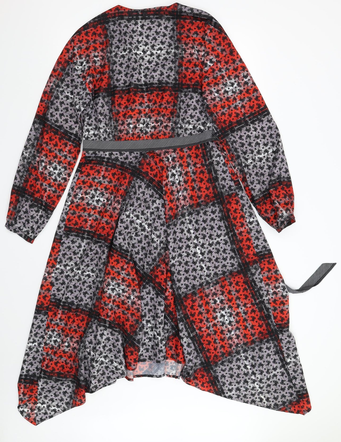 Debenhams Womens Multicoloured Check  Wrap Dress  Size 10