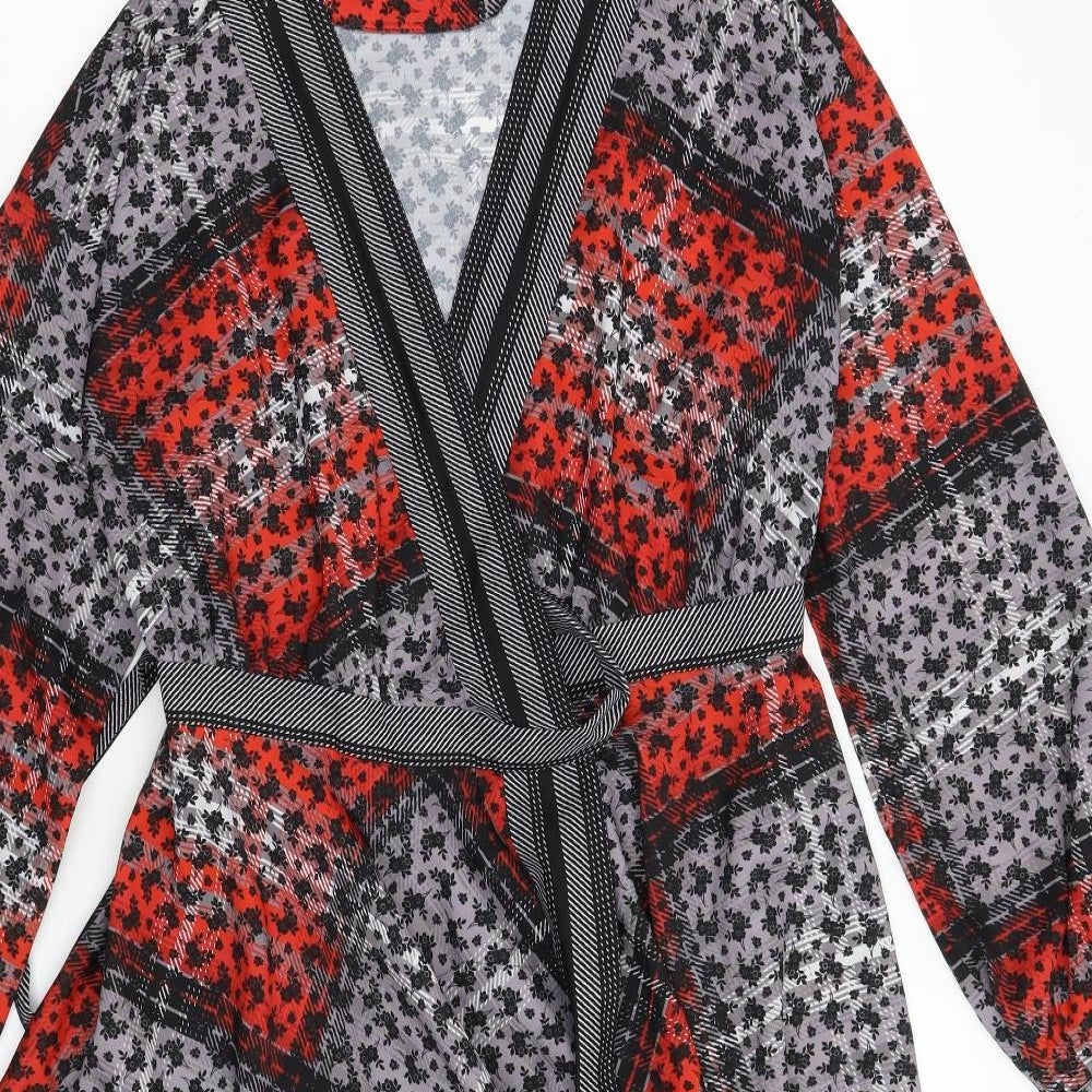 Debenhams Womens Multicoloured Check  Wrap Dress  Size 10