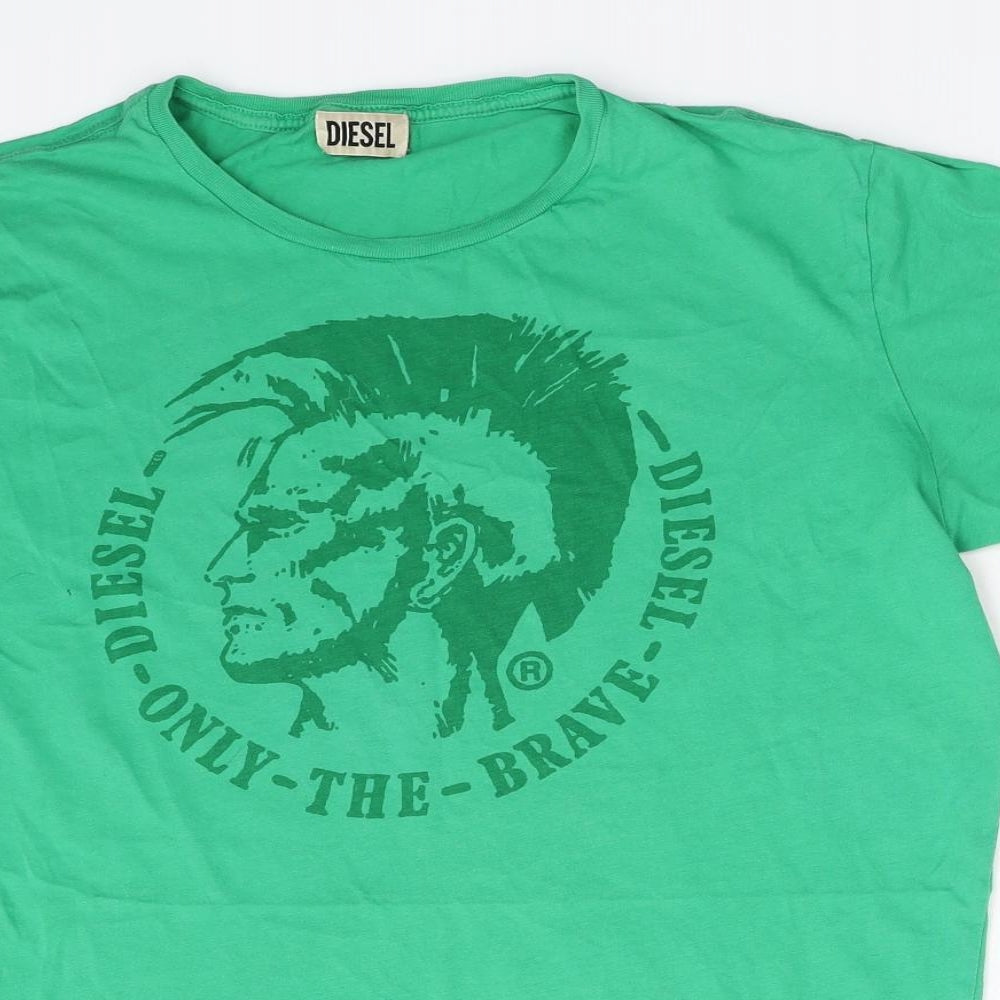 Diesel Mens Green    T-Shirt Size M