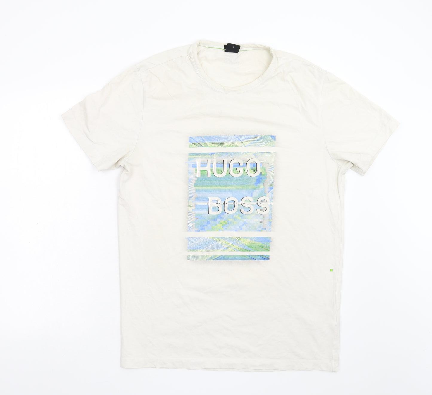Hugh Boss Mens White    T-Shirt Size L