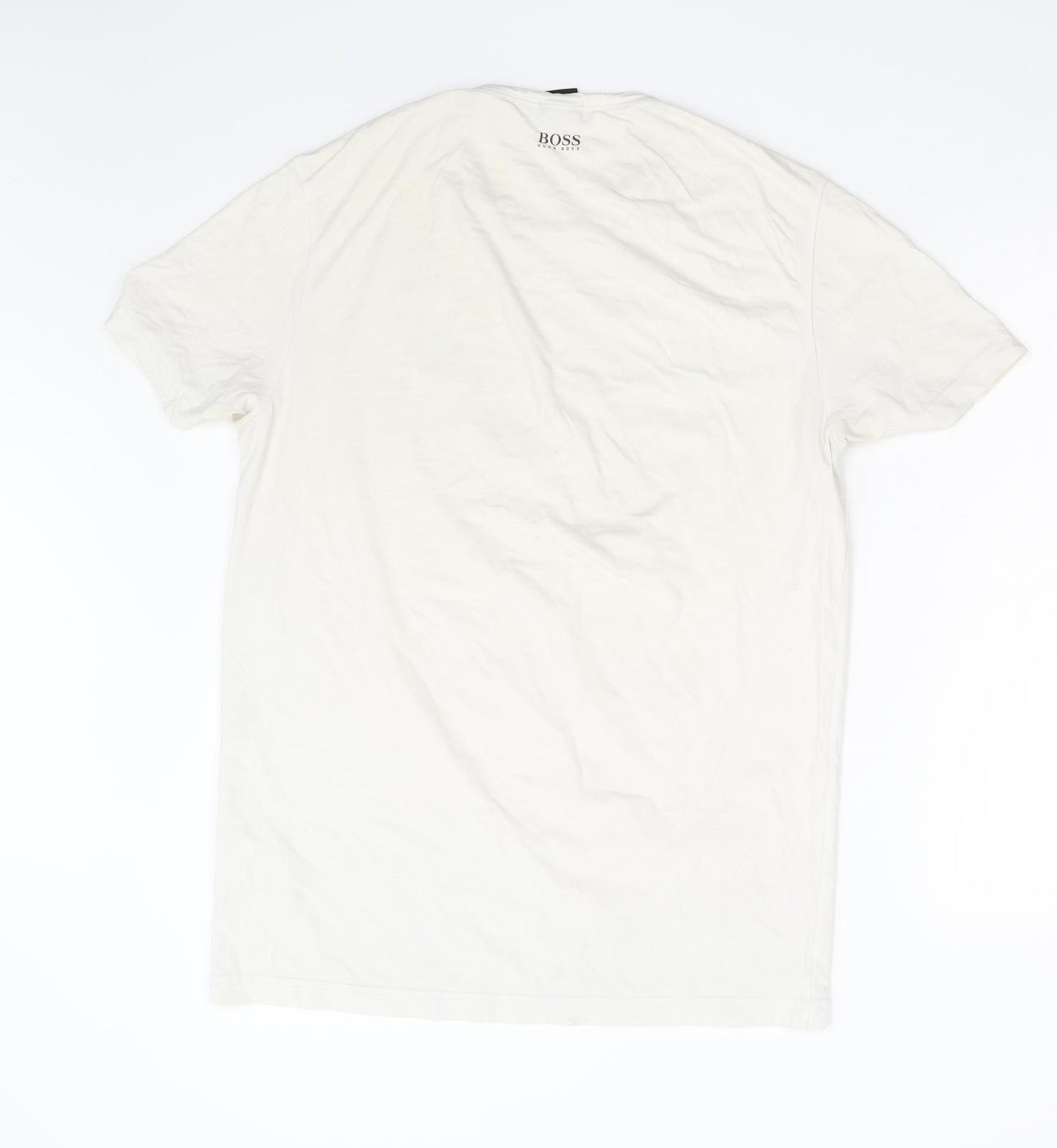 Hugh Boss Mens White    T-Shirt Size L