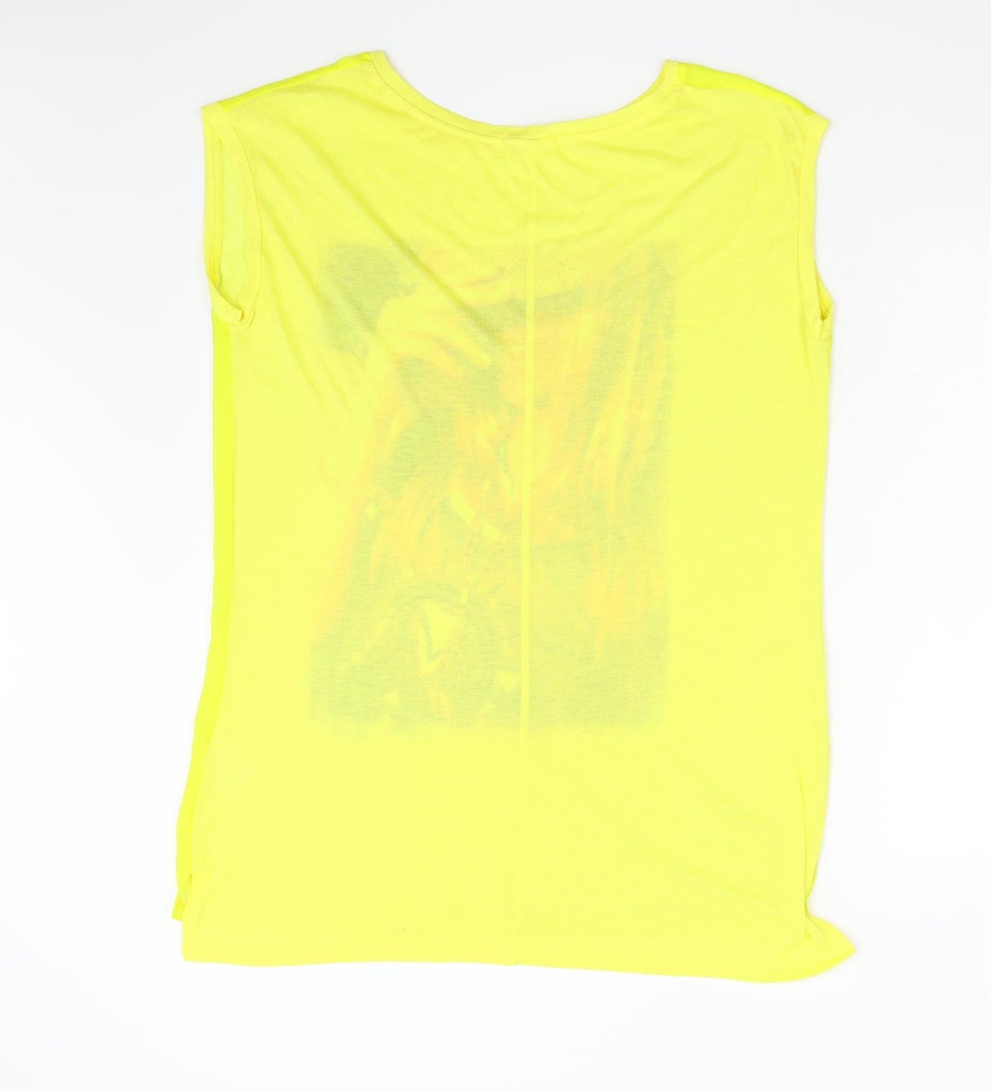 Brave Soul Womens Yellow   Basic T-Shirt Size L