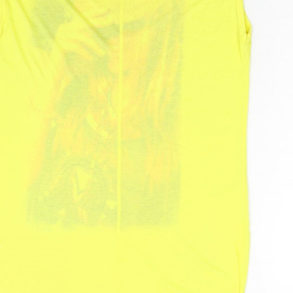 Brave Soul Womens Yellow   Basic T-Shirt Size L